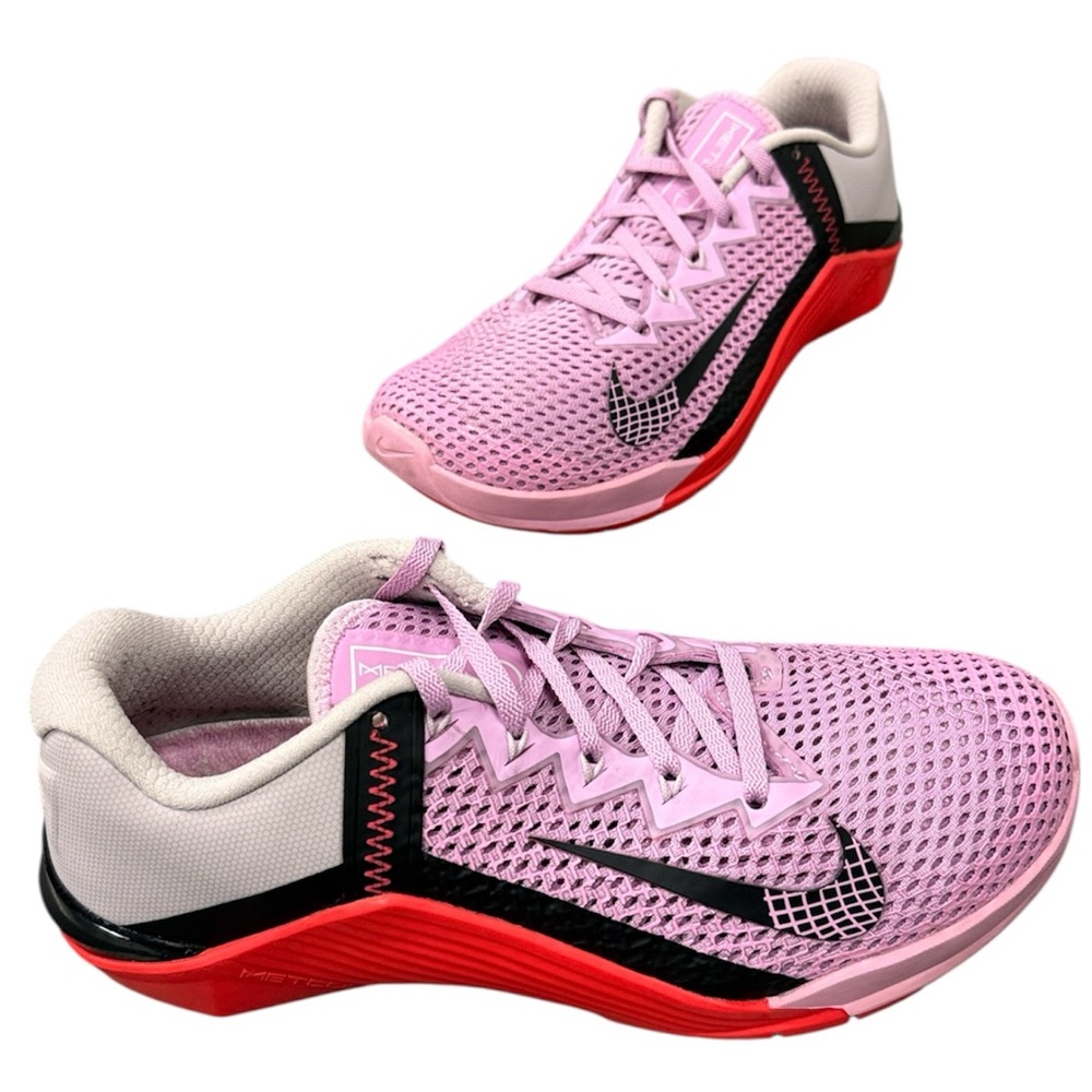 NIKE METCON 6 WOMENS SZ  9 ATHLETIC TRAINING RUNNING SHOES BEYOND PINK/ORANGE